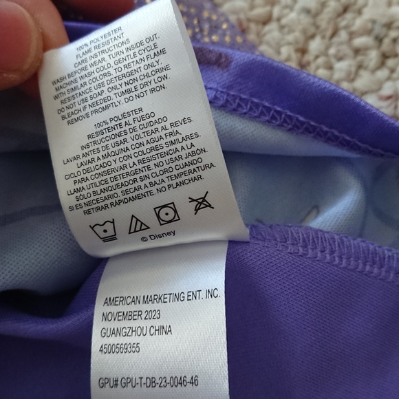 Disney Girls' Wish Nightgown in Purple size 4T - Picture 11 of 11
